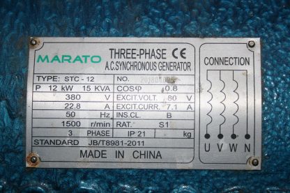 12 kW three-phase synchronous generator