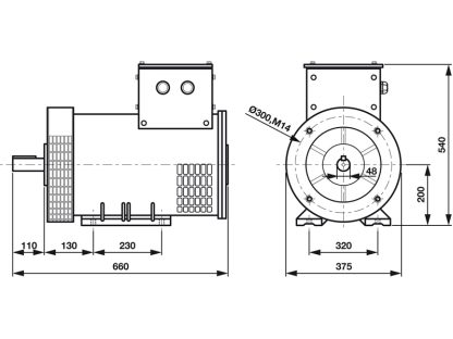20kW three-phase synchronous generator