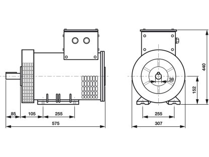 8kW- alternator one phase
